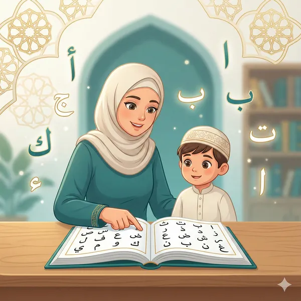 Noorani Qaida beginner learning illustration